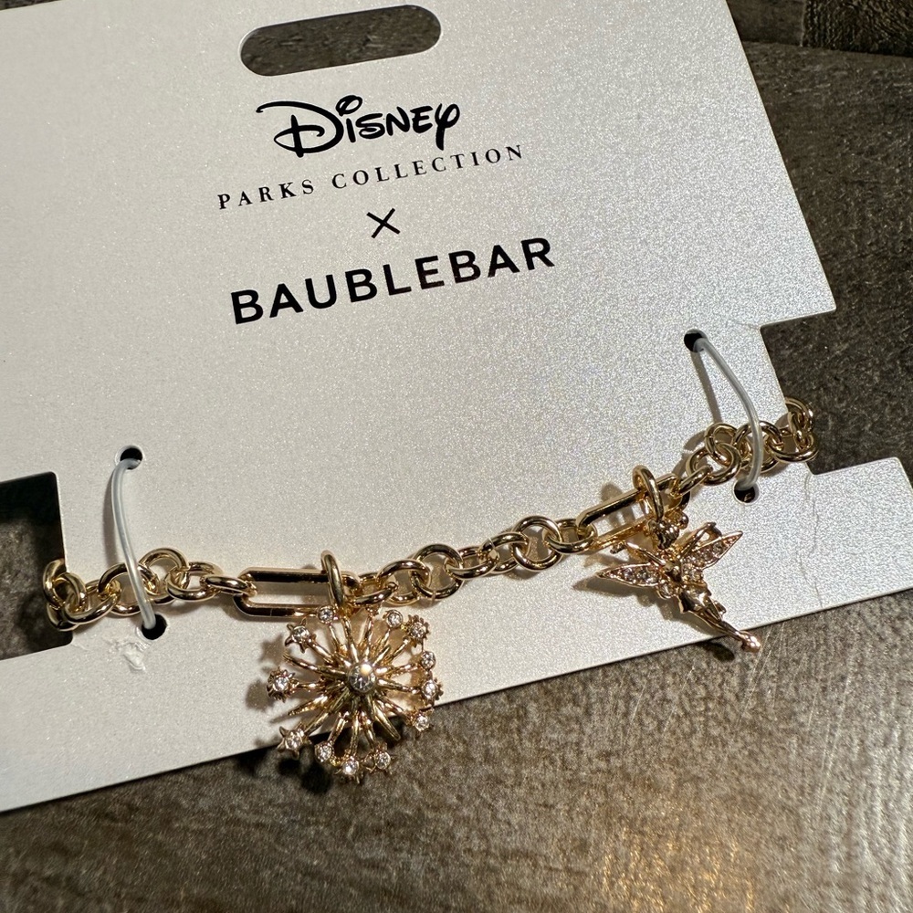Disney‎ Parks x BaubleBar Gold Charm Bracelet 50th $55 NWT